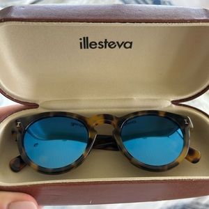 Illesteva Leonard glasses tortoise and blue